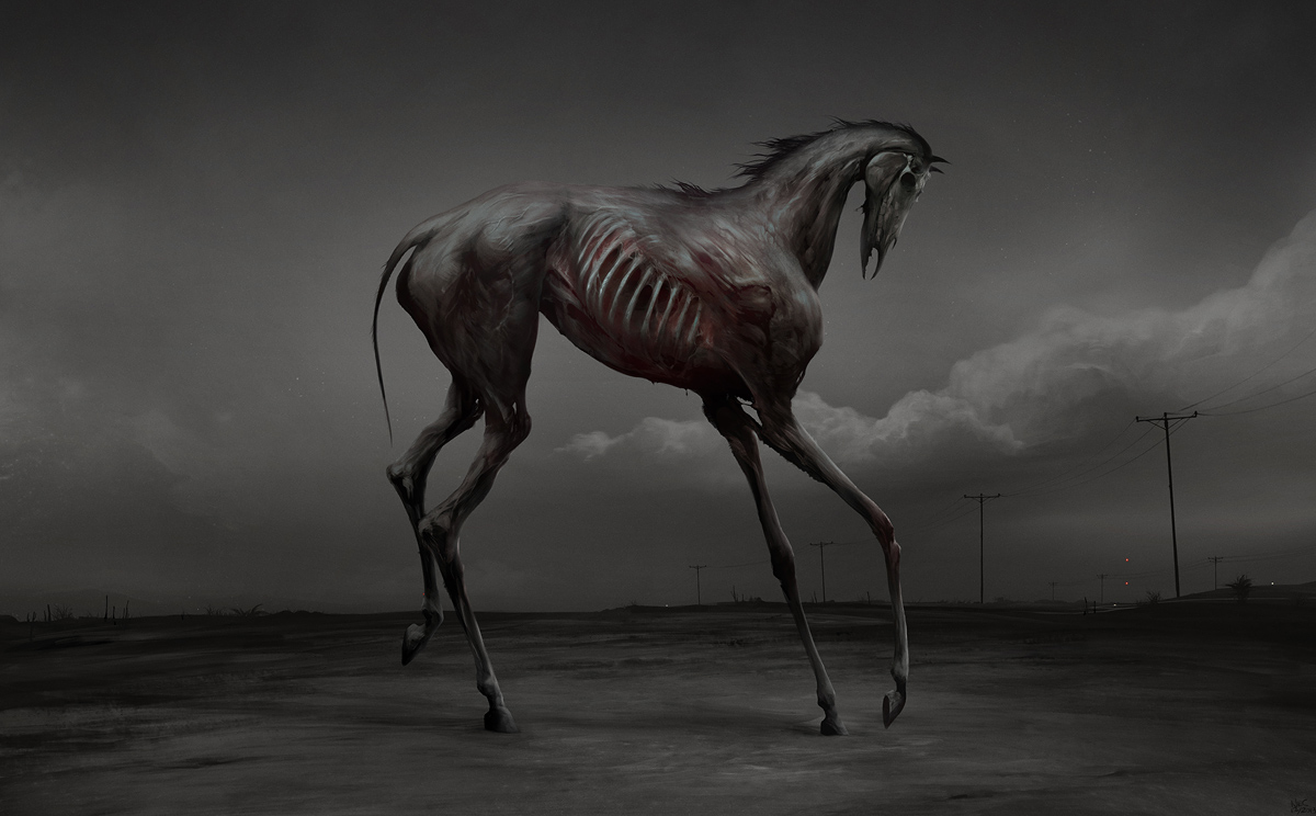 Rusted from the elbow to the finger